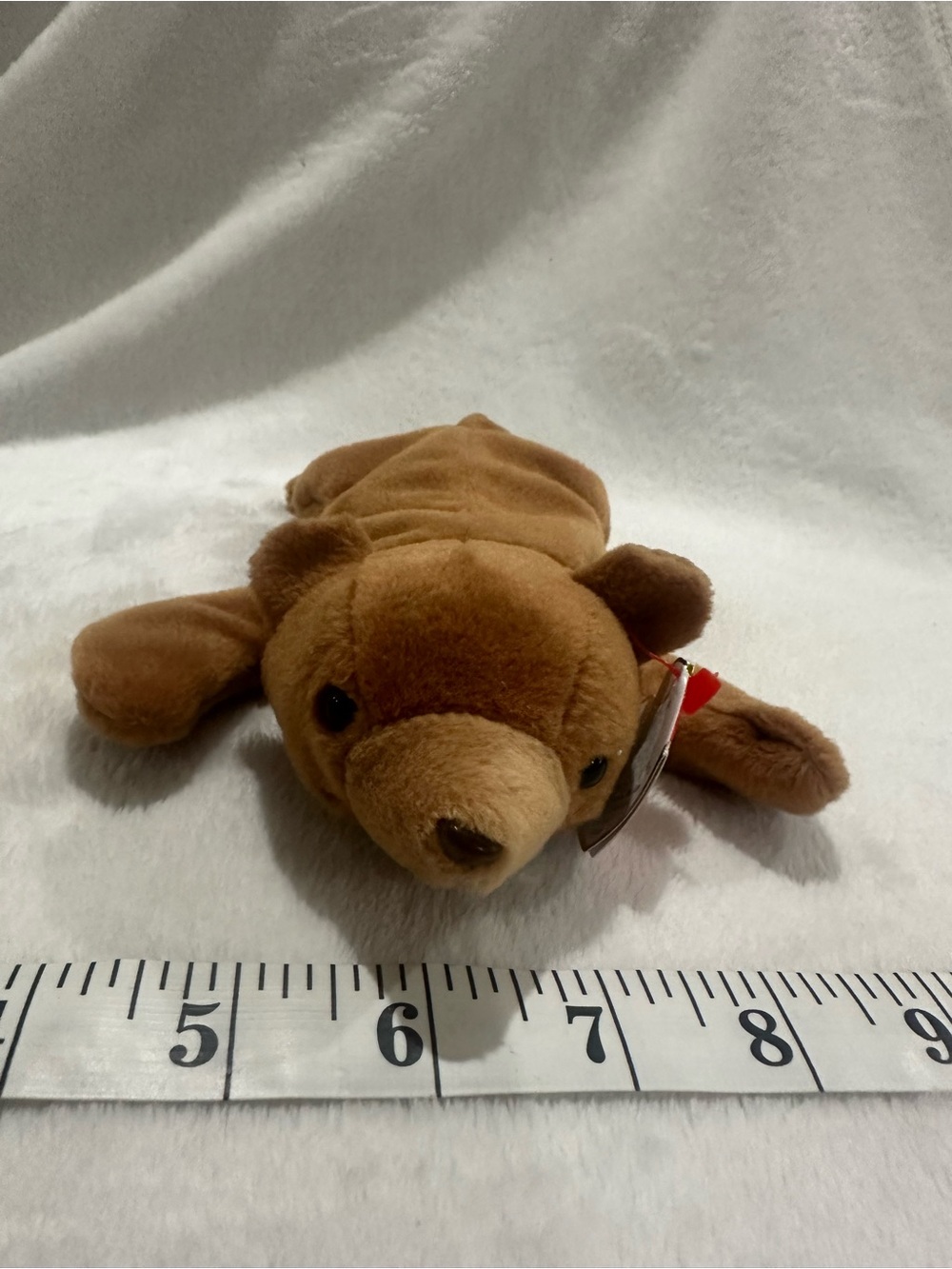 Ty Brown Cubbie Beanie Baby Heart Tag Plush